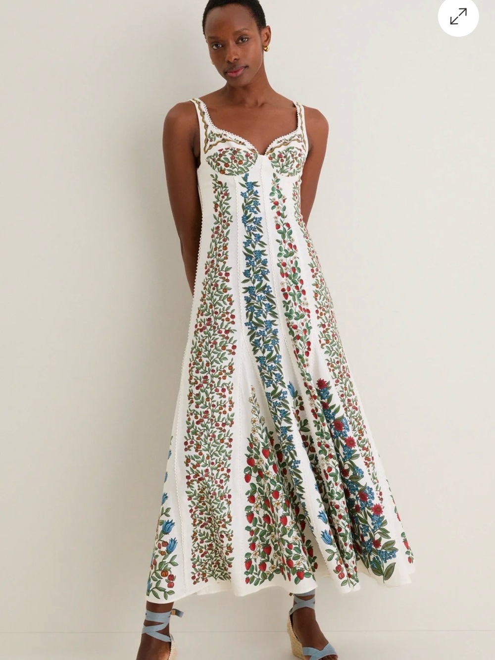 NWT Farm Rio linen dress. Size M - Picture 2 of 2